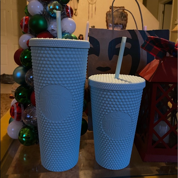 Starbucks 2021 Gorgeous Holidaystudded tumbler set in mint NWT